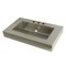 Fauceture GLTS37225 37" X 22" Sgl Bowl Bathroom Wash Basin, 3H, 18 Gauge, Brushed GLTS37225 - alternate 1